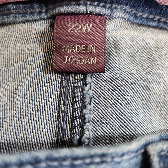 Gloria Vanderbilt Womens Amanda Jeans Plus Size 22W Petites Dark Wash Stretch - Picture 4 of 9